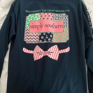 Navy blue Simply Southern long sleeve shirt